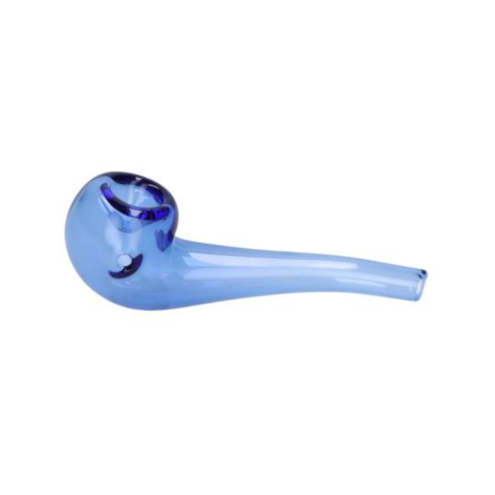 Everyday Essential 4 Inch Bent Spoon Pipe | Navy | side view 2