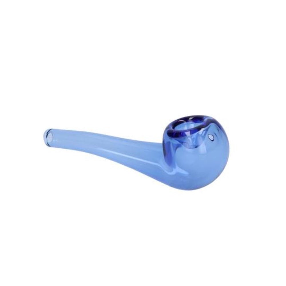 Everyday Essential 4 Inch Bent Spoon Pipe | Navy | side view 5
