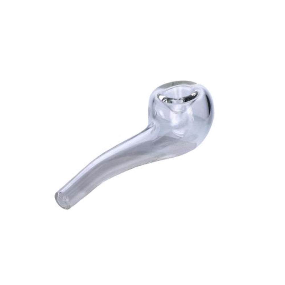 Everyday Essential 4 Inch Bent Spoon Pipe | Clear | side view 4