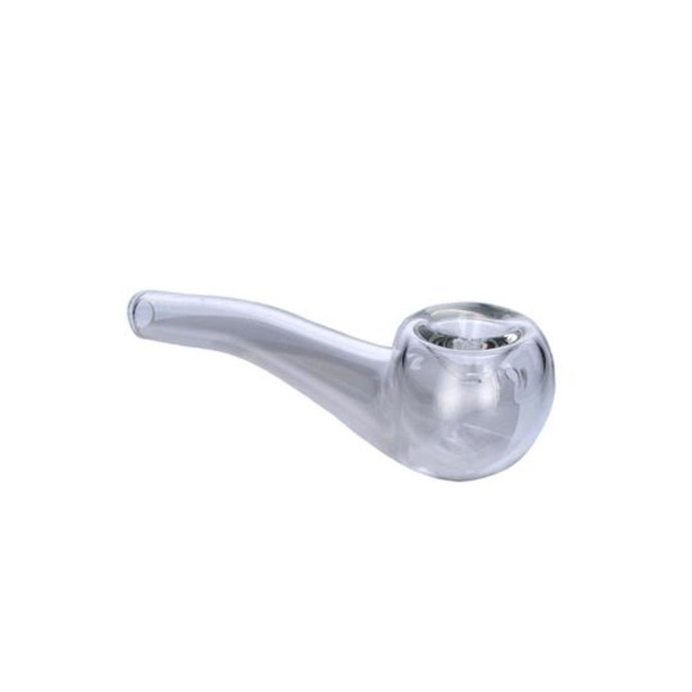 Everyday Essential 4 Inch Bent Spoon Pipe | Clear | side view 5