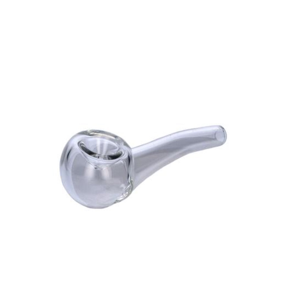 Everyday Essential 4 Inch Bent Spoon Pipe | Clear | side view 1