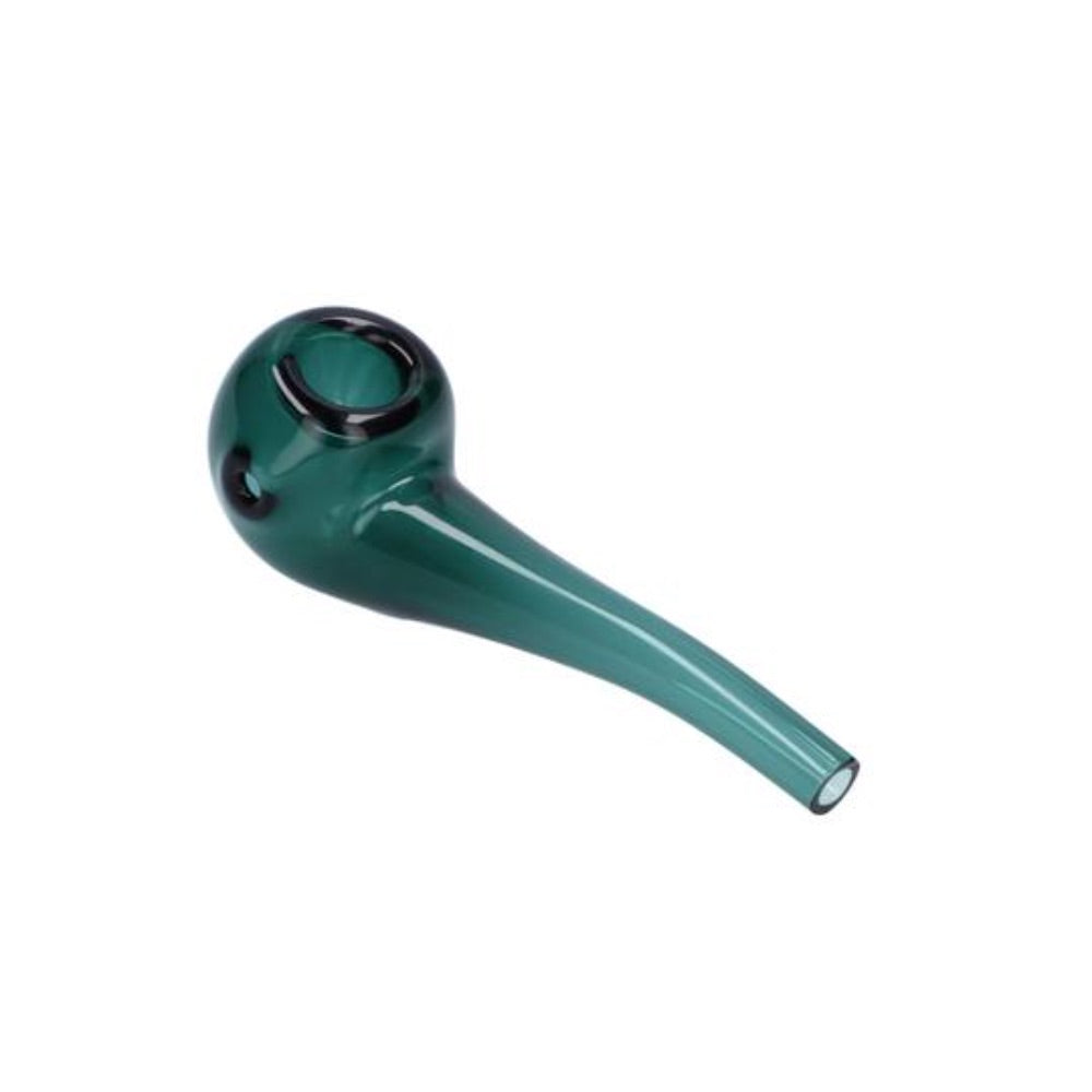 Everyday Essential 4 Inch Bent Spoon Pipe | Teal | side view 3