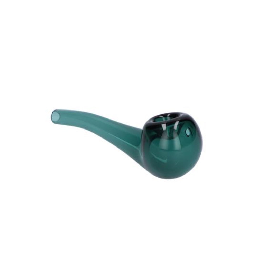 Everyday Essential 4 Inch Bent Spoon Pipe | Teal | side view 5