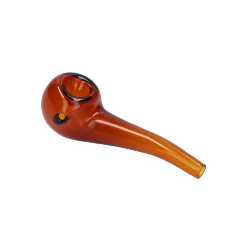 Everyday Essential 4 Inch Bent Spoon Pipe | Amber | side view 3