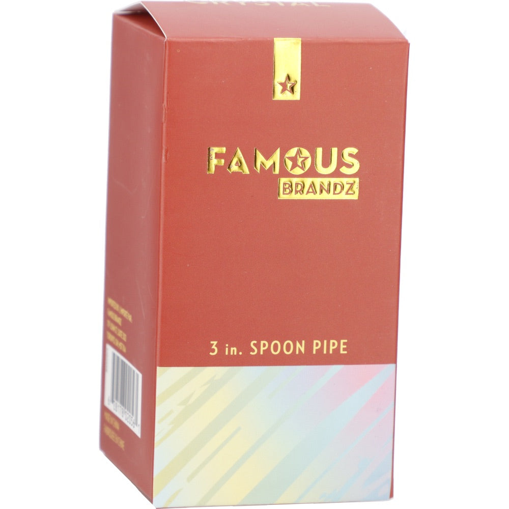Famous X Fumed Spoon Hand Pipe | Crystal | box