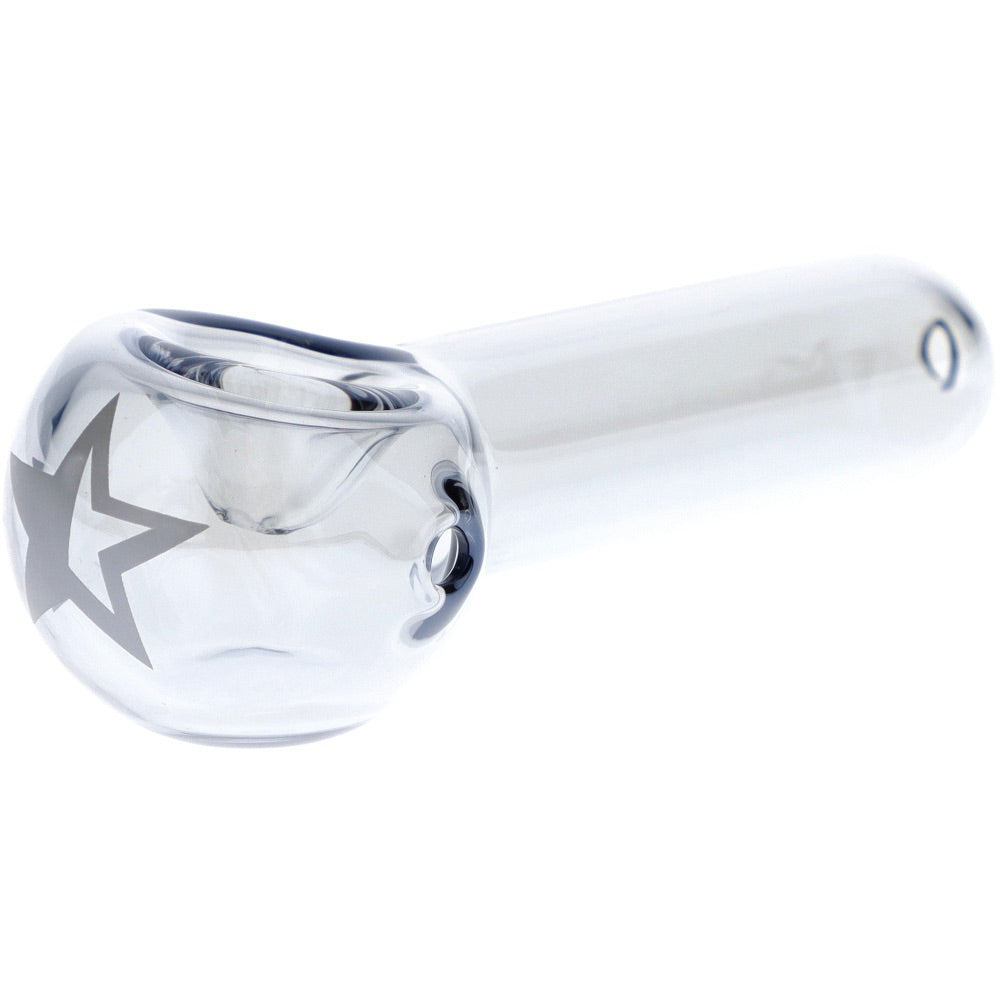 Famous X Fumed Spoon Hand Pipe | Chrome | side view 1