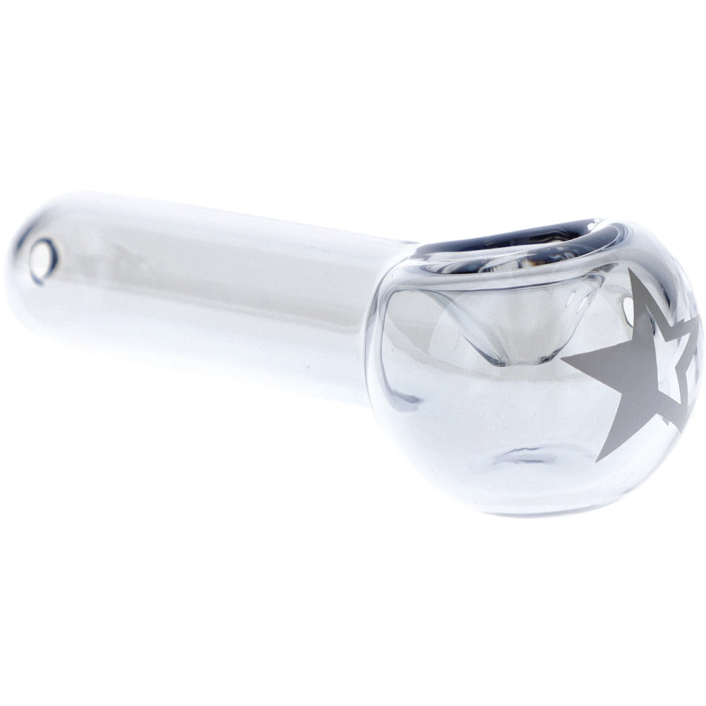 Famous X Fumed Spoon Hand Pipe | Chrome | side view 5