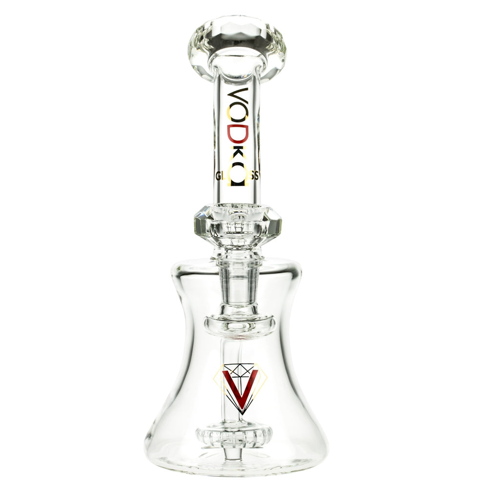 Vodka Glass Processo Beaker Bong with Showerhead Perc | Clear - Front View 