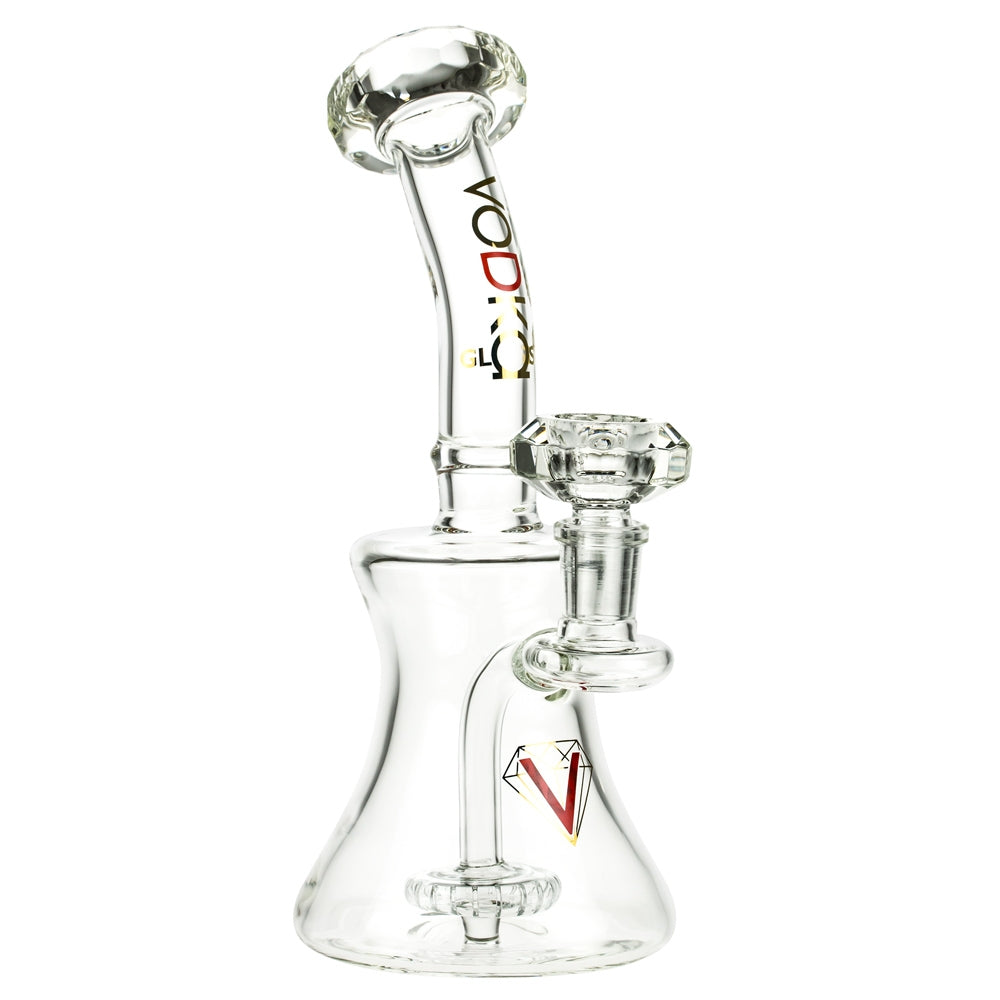 Vodka Glass Processo Beaker Bong with Showerhead Perc | Clear - Side View 1
