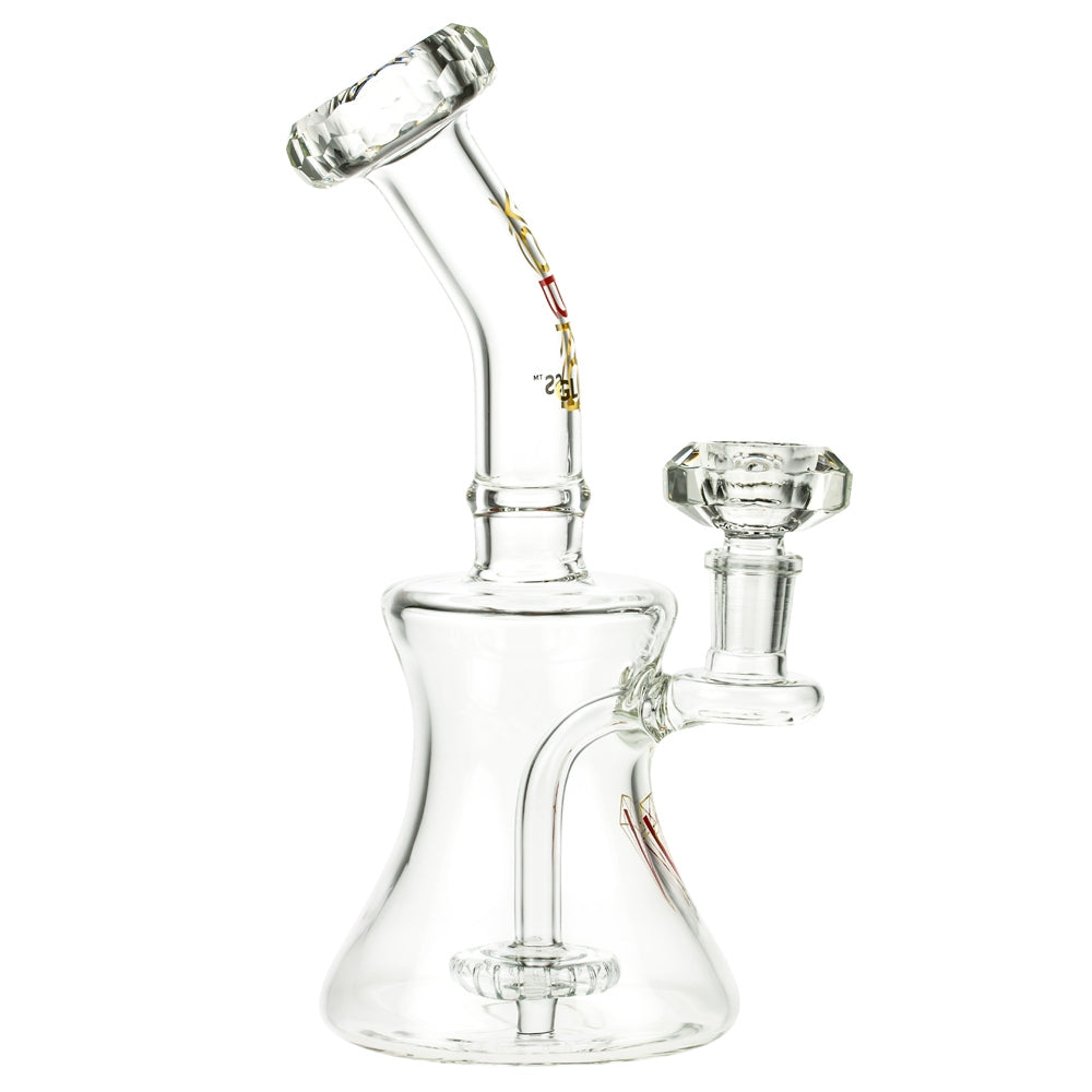 Vodka Glass Processo Beaker Bong with Showerhead Perc | Clear - Side View 4