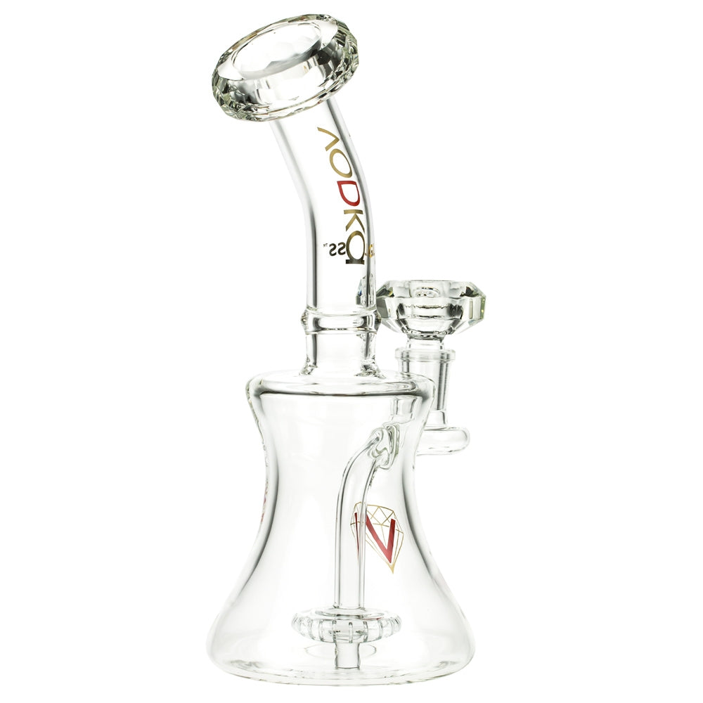 Vodka Glass Processo Beaker Bong with Showerhead Perc | Clear - Side View 3