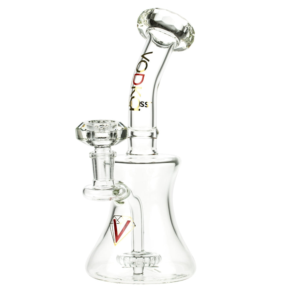 Vodka Glass Processo Beaker Bong with Showerhead Perc | Clear - Side View 2