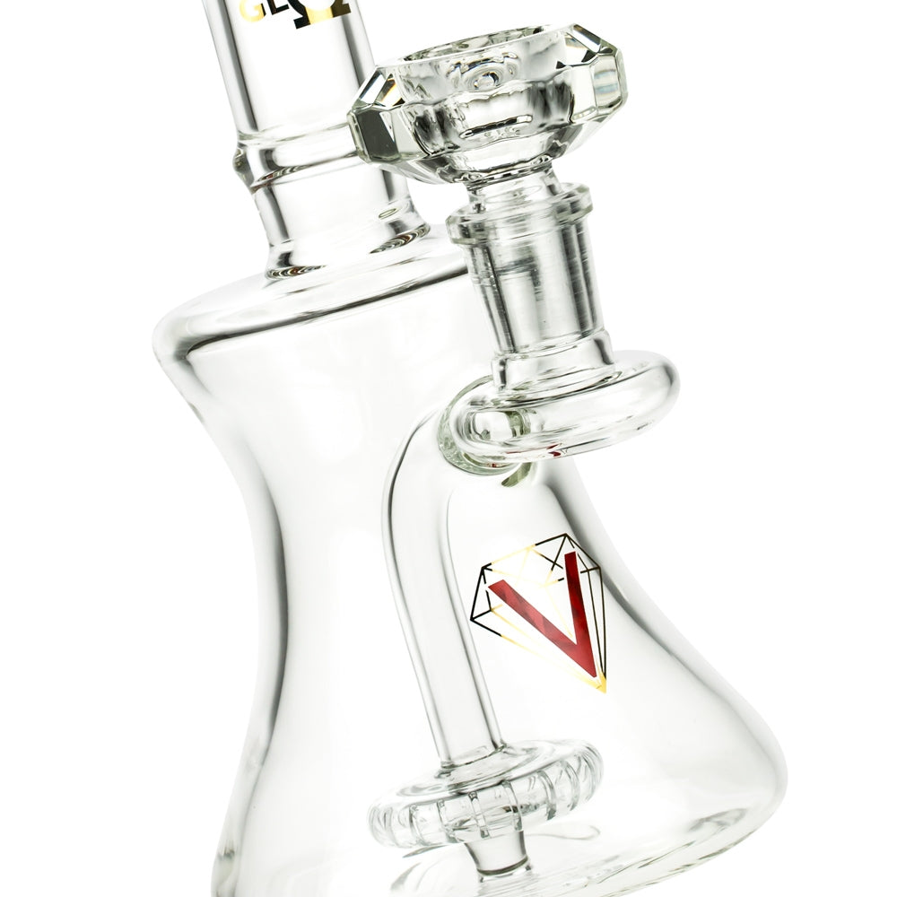 Vodka Glass Processo Beaker Bong with Showerhead Perc | Clear - Close Up