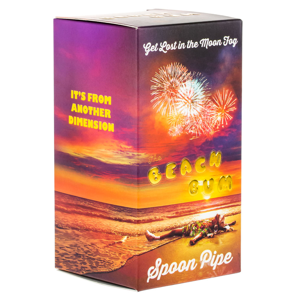 The Beach Bum Glass Spoon Pipe | Hat | White - Box