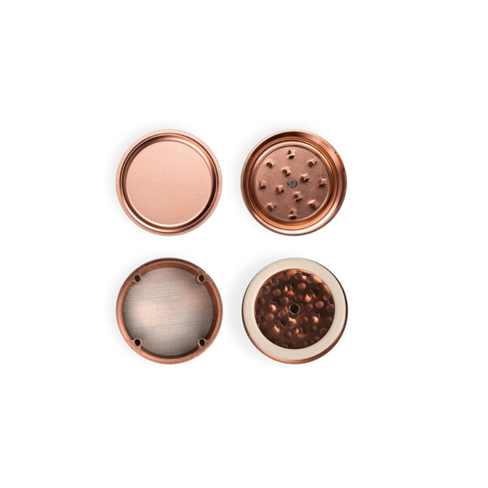 Bear 4 Piece Grinder | Rose Gold | disassembled 