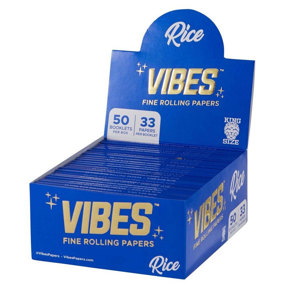 VIBES King Size Slim Rice Rolling Papers
