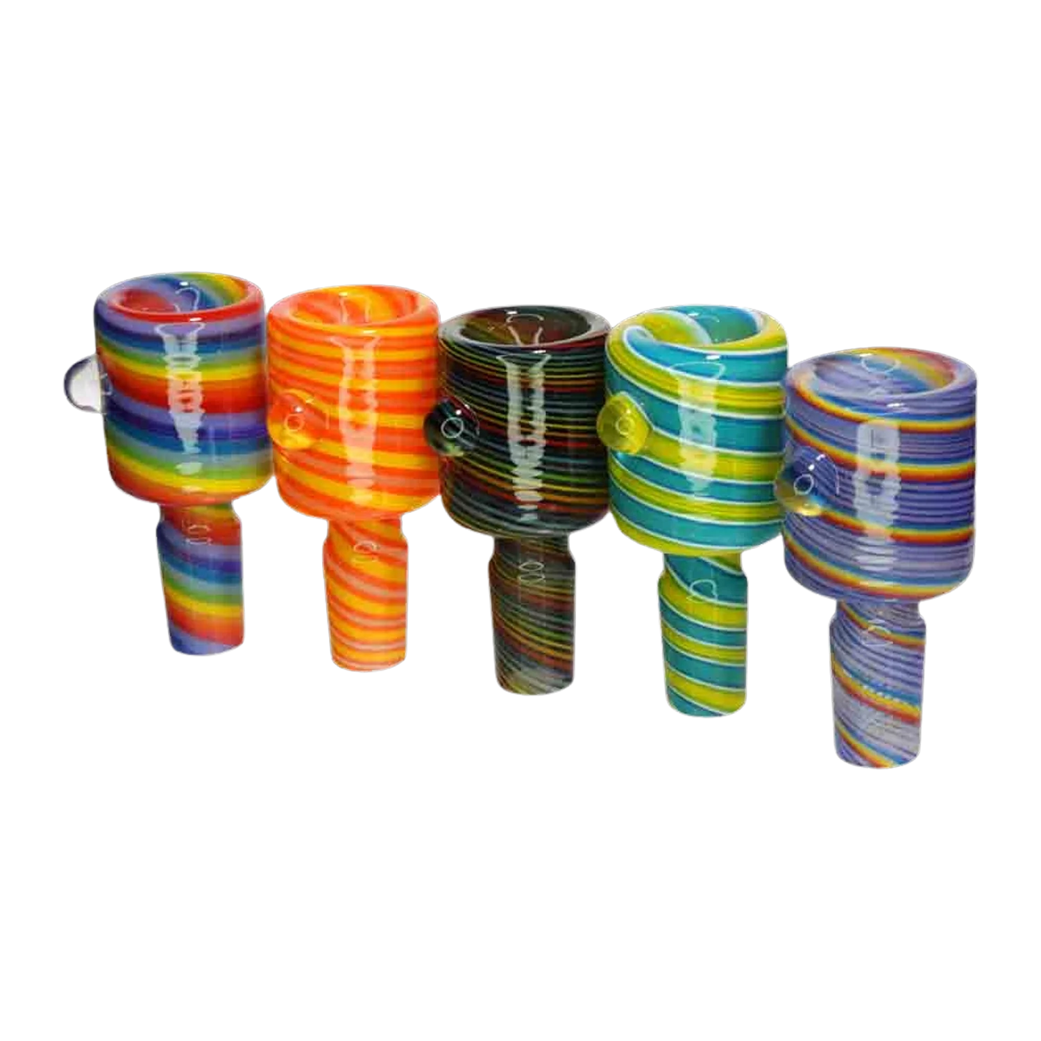 GC Fully Wrapped Striped Bowl - 14mm | Assorted Colors