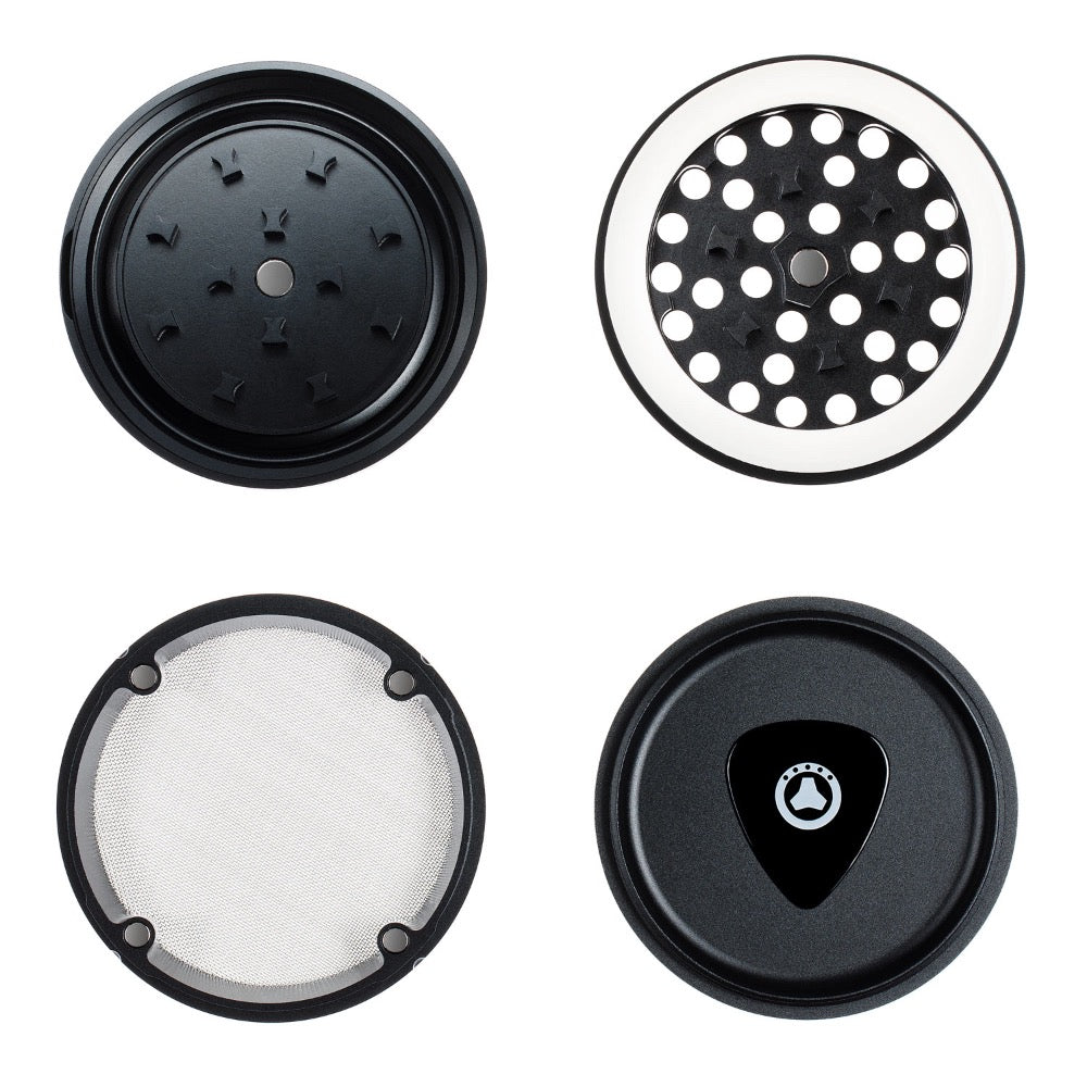 Bear 4 Piece Grinder | Black | disassembled 