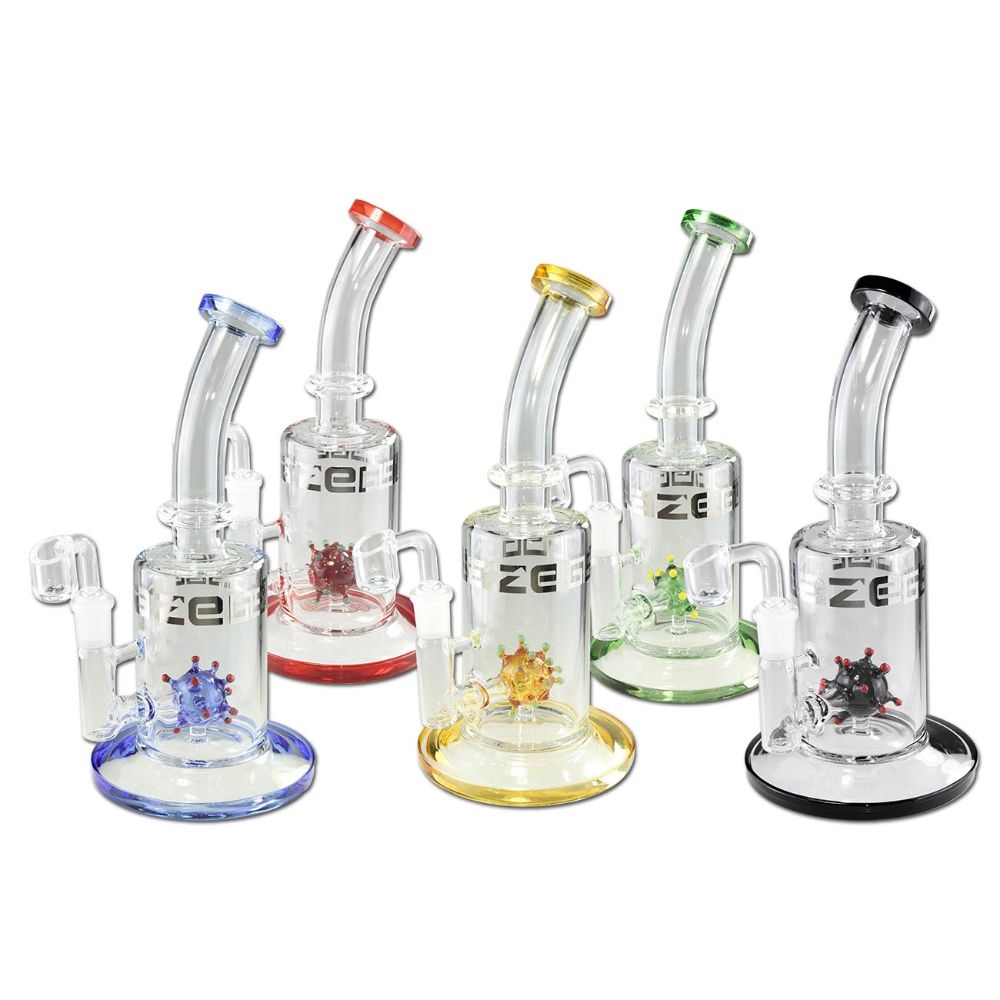 Blaze Glass Virus Ball Dab Rig | 9.5 Inch | Various Colors