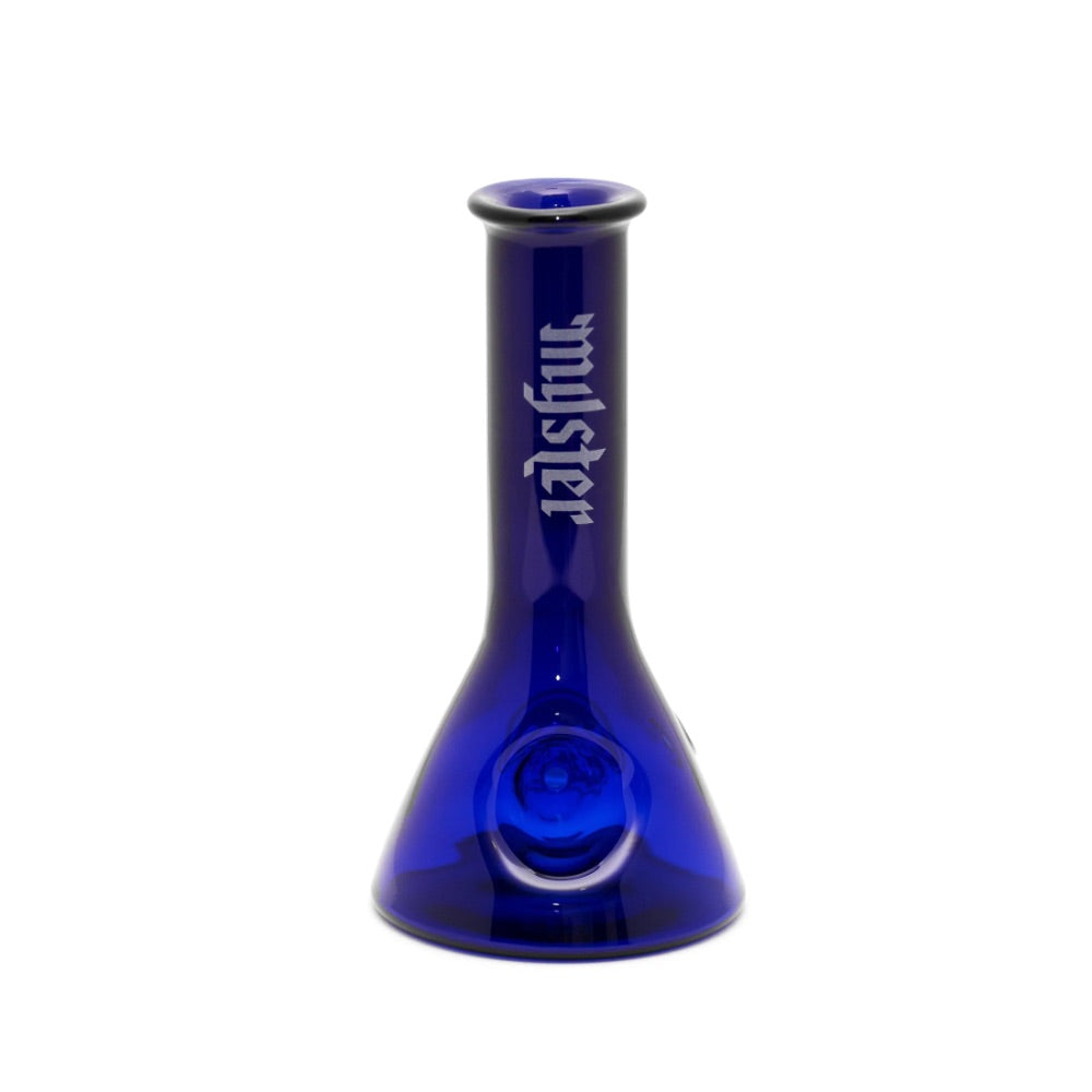 Myster Beaker Bowl Hand Pipe | Blue | side view 1