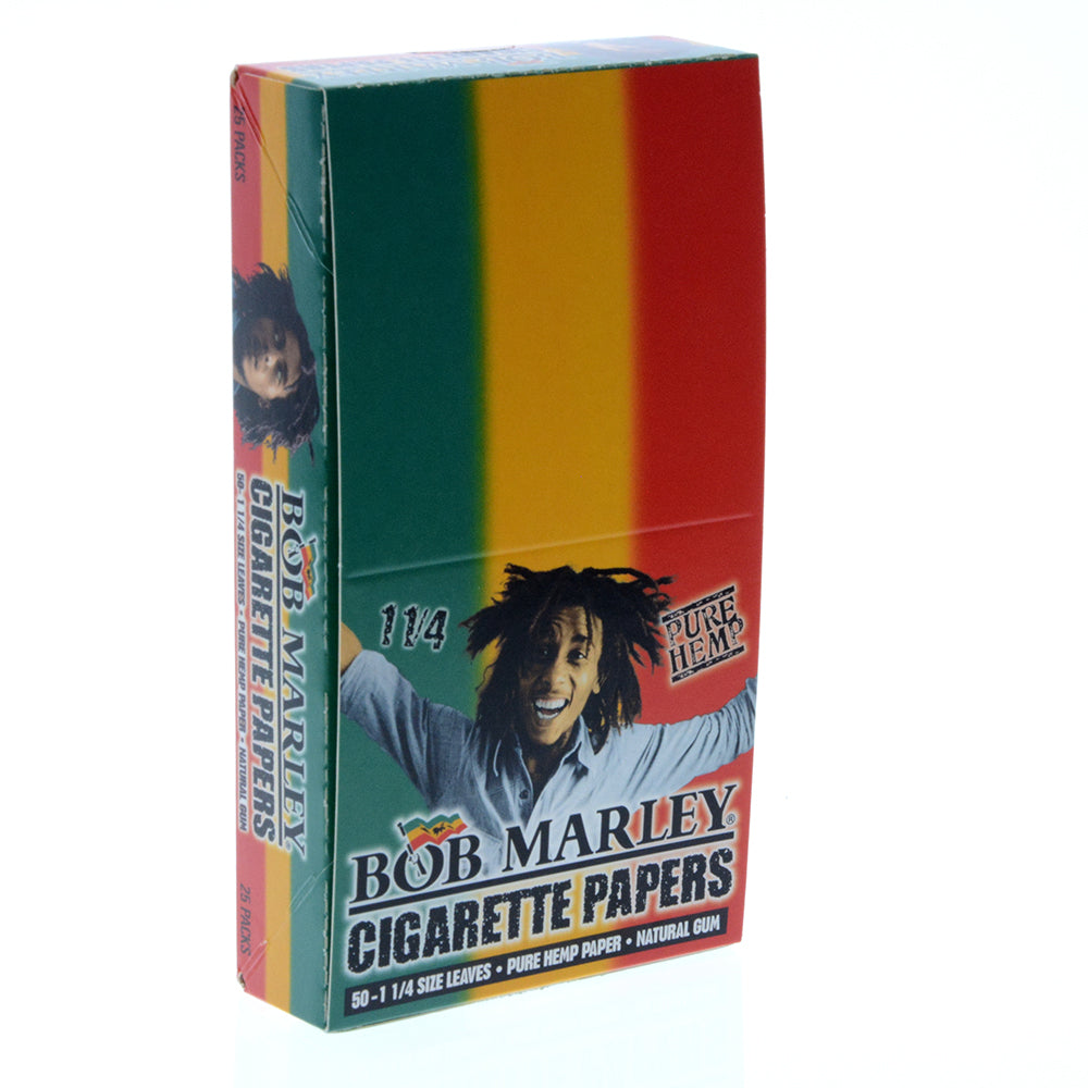 Bob Marley - 1 1/4 Hemp Rolling Papers - Box of 25 Packs - 2