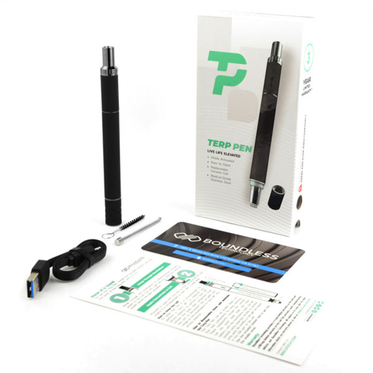 Boundless Terp Pen Vaporizer | Black - Complete Set