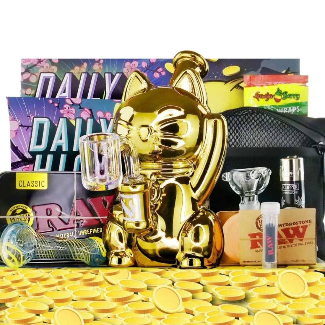 Daily High Club February 2023 Lucky Cat Smoking Box