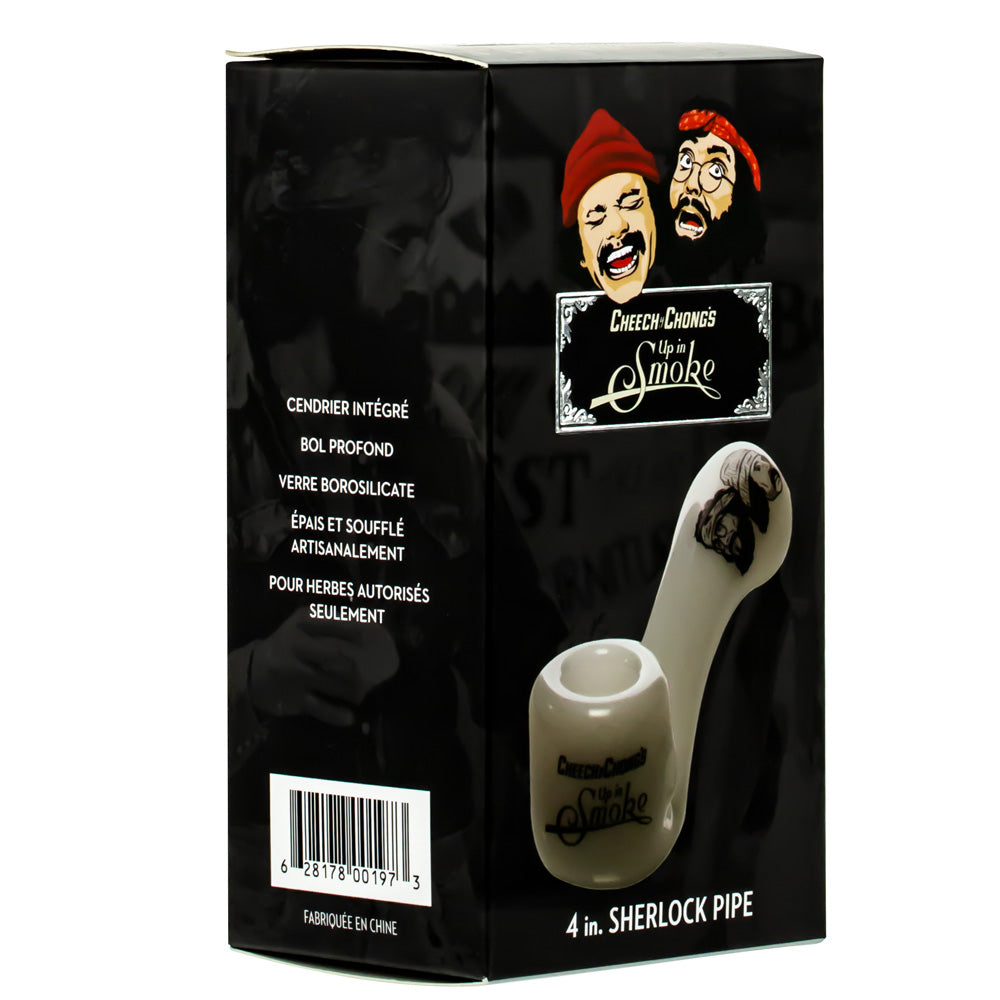 Famous X Cheech and Chong's Sherlock Hand Pipe | White | box