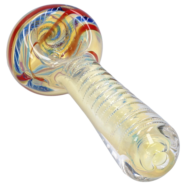 GC Engraved Fumed Spoon Pipe - 3 in.