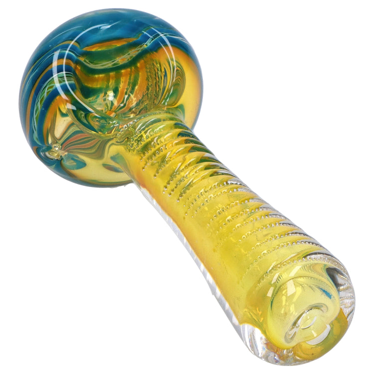 GC Engraved Fumed Spoon Pipe - 3 in.