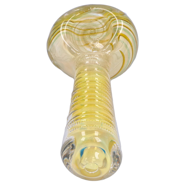 GC Engraved Fumed Spoon Pipe - 3 in.