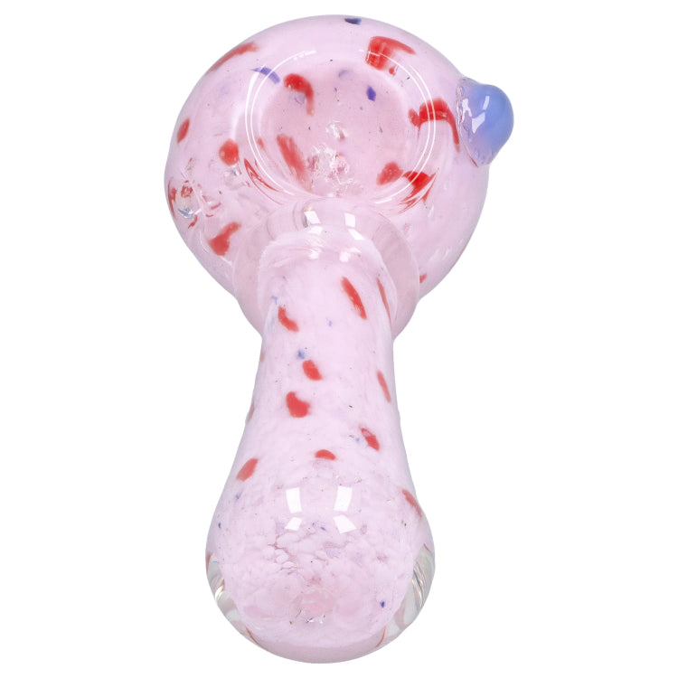 GC Frit with Twisted Mouthpiece Spoon Pipe - 4 in.
