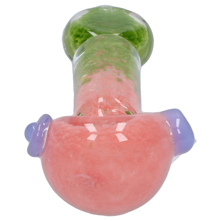 GC Tri-Color Frit Flat Spoon Pipe - 3.5 in.