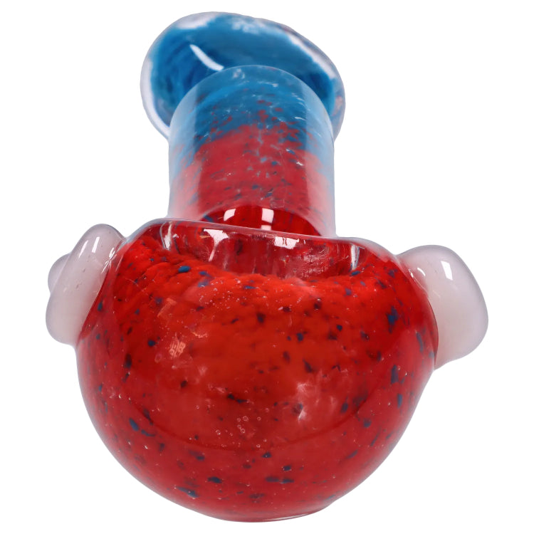 GC Tri-Color Frit Flat Spoon Pipe - 3.5 in.