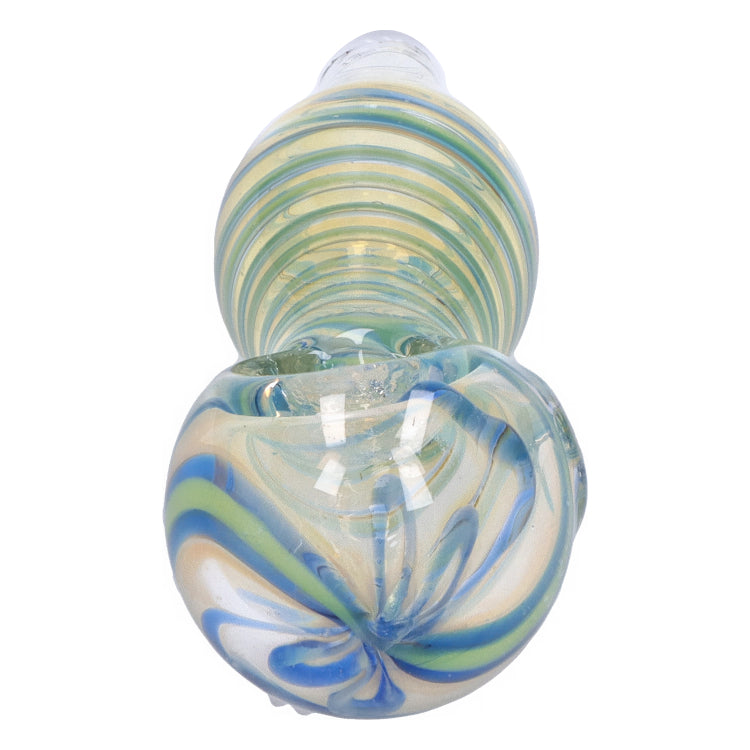 GC Frit Fumed with Piping Spoon Pipe - 2.5 in.