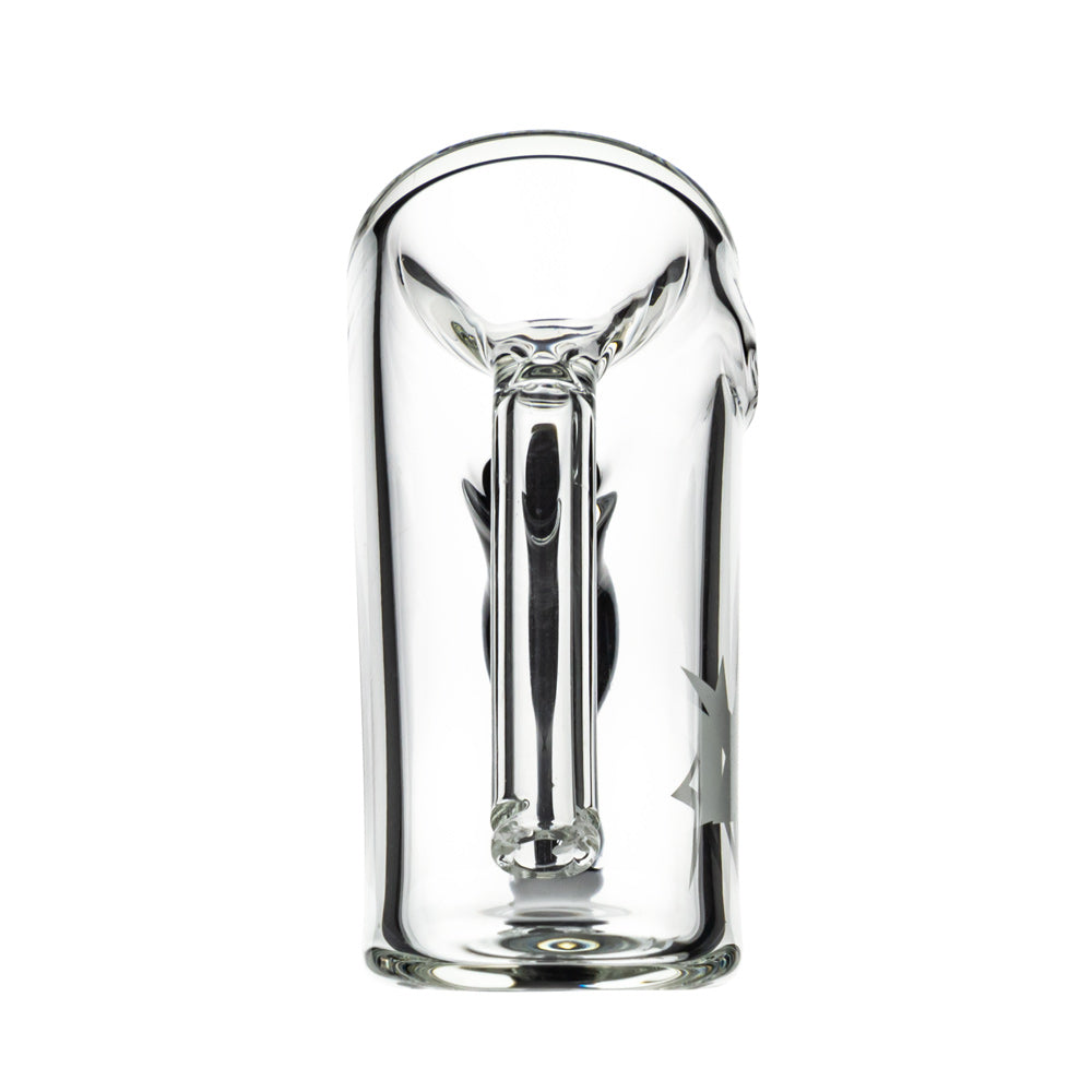 Famous X Straight Hammer Herb Bubbler | Black - Front View 