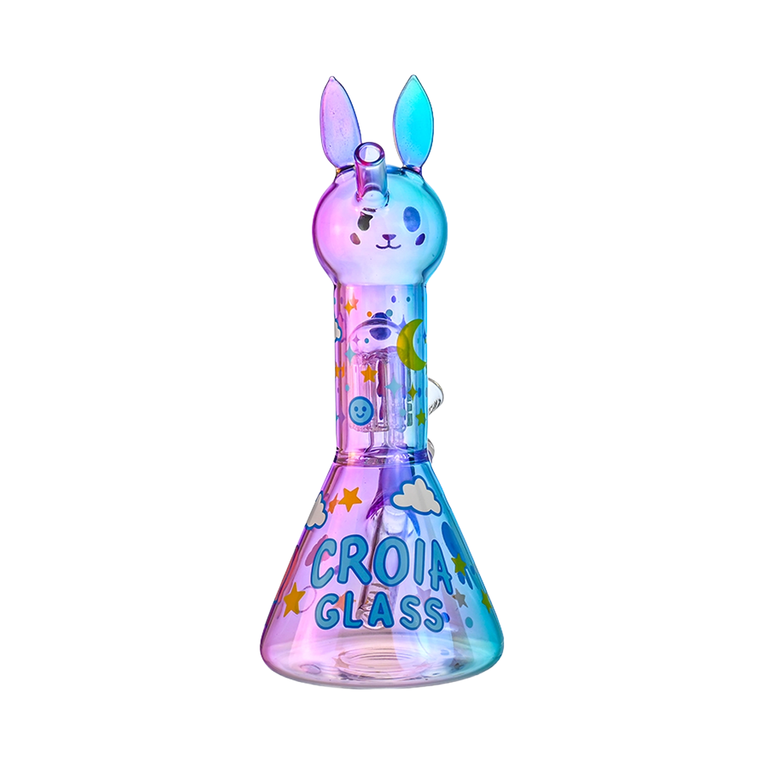 Croia Glass Cute Bunny Beaker Bong with Tree Perc | Croia Glass
