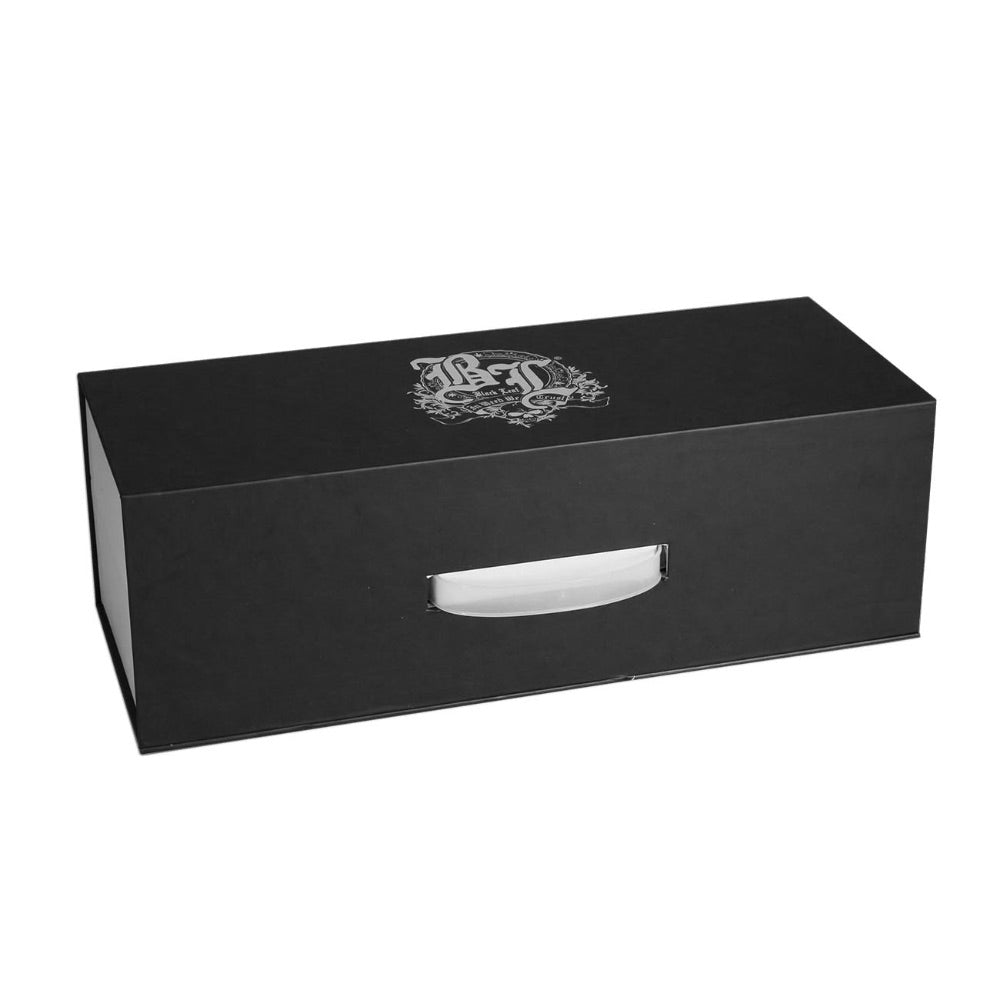 Black Leaf Multilevel Boxed Beaker Base Percolator Bong | box