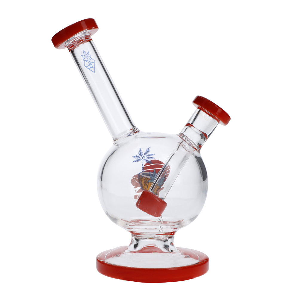 Cabana Cannabis Co. Bubble Base Bong | Red | without bowl