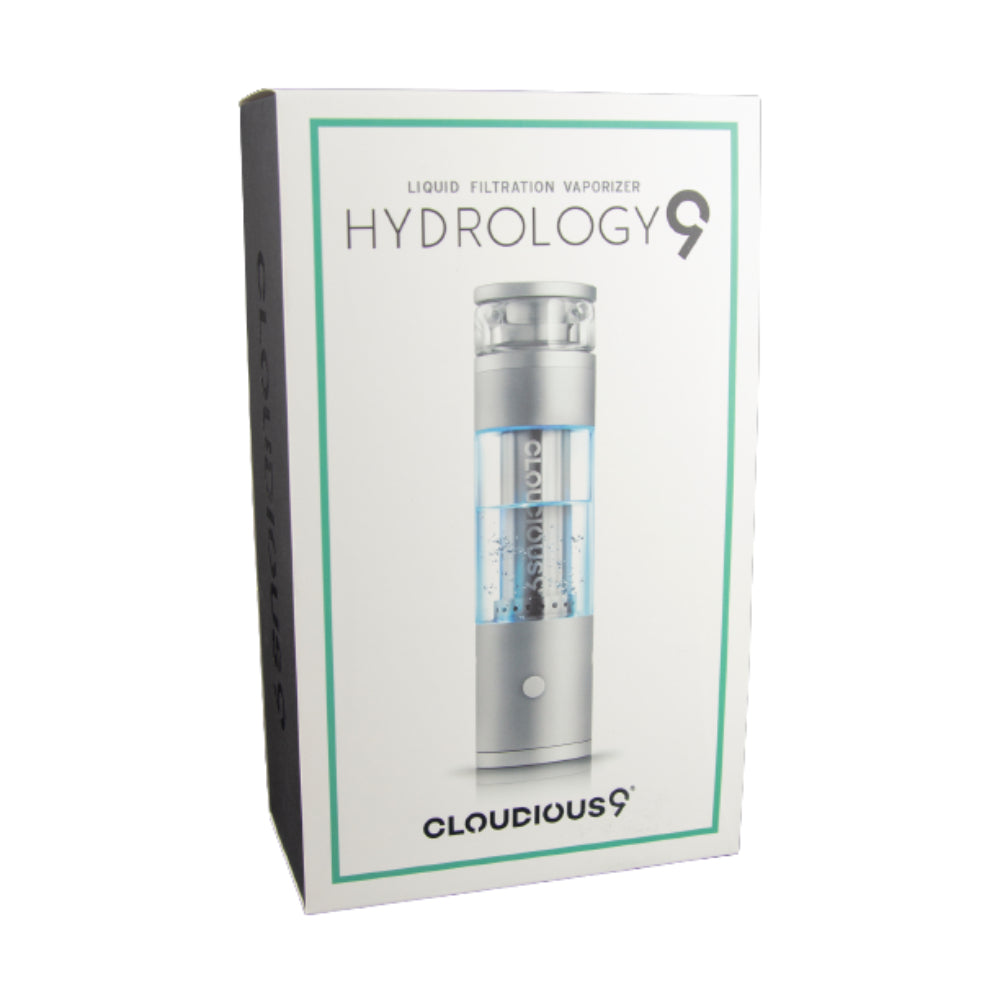 Cloudious 9 Hydrology9 Original Liquid Filtration Dry Herb Vaporizer | Front of box