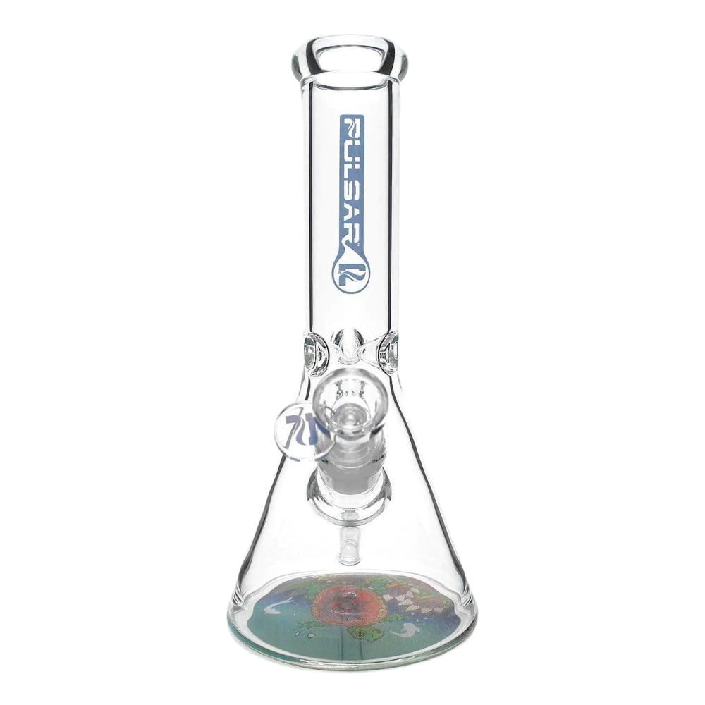Pulsar Psychedelic Turtle Beaker Bong | Front view