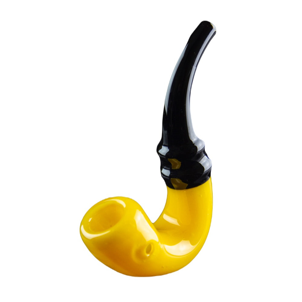 Pulsar Standing Sherlock Hand Pipe | Yellow