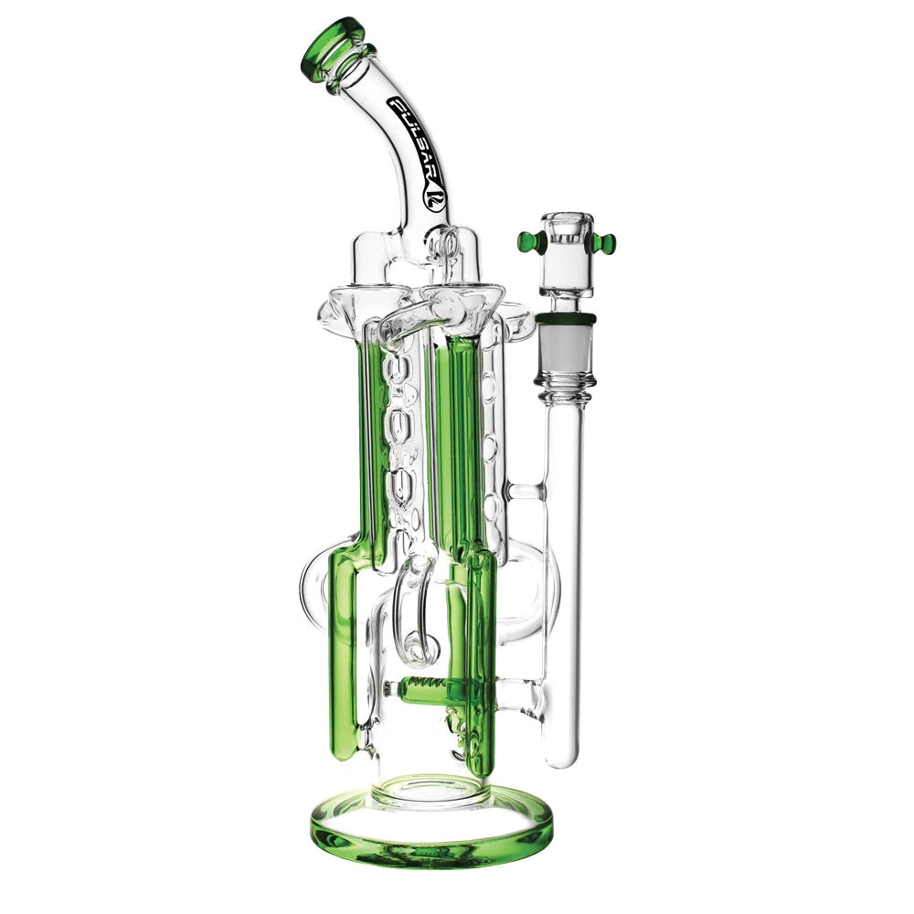 The Space Station Recycler Water Bong with Inline Perc | Green
