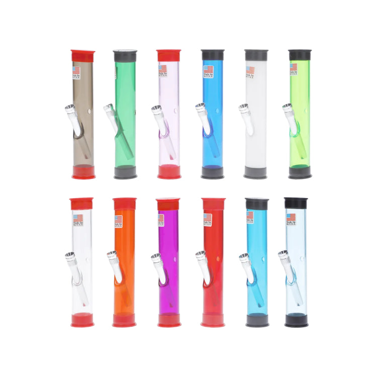JM Plastics Straight Tube with Carb Hole Acrylic Bong