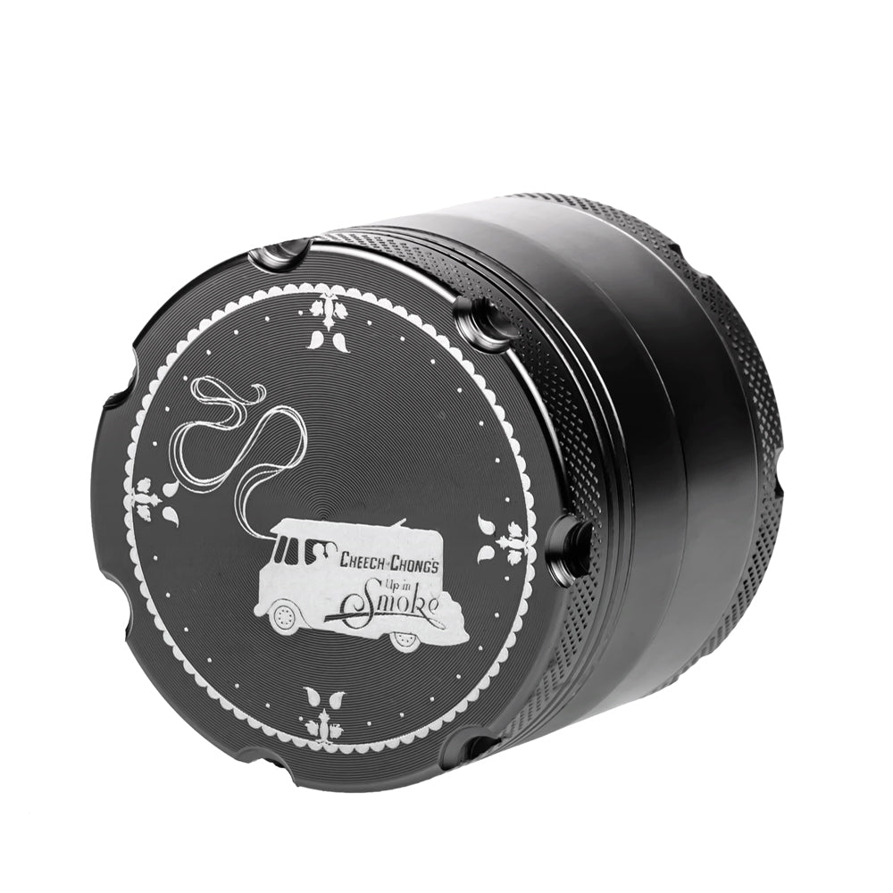 Cheech & Chong’s Up In Smoke Grinder | Black - Top View 