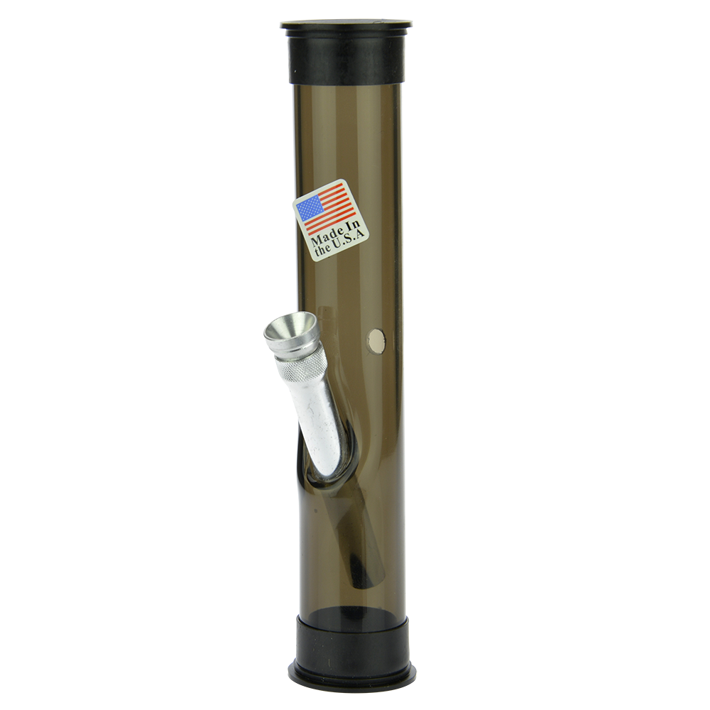 Acrylic Bong with Carb Hole and Straight Tube | Black