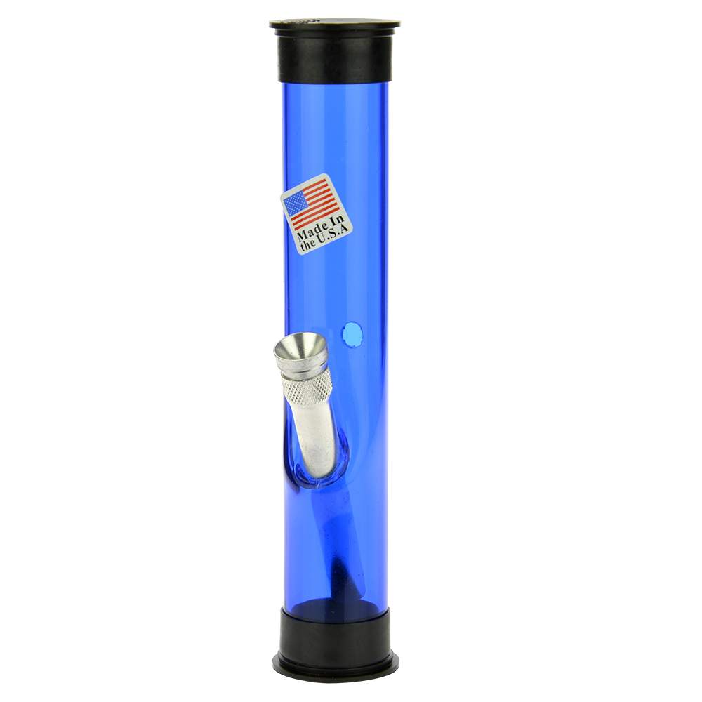 Acrylic Bong with Carb Hole and Straight Tube | Blue