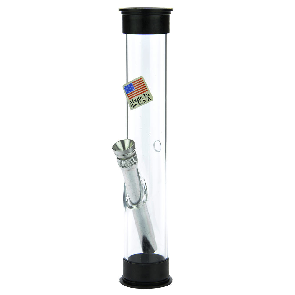 Acrylic Bong with Carb Hole and Straight Tube | Clear