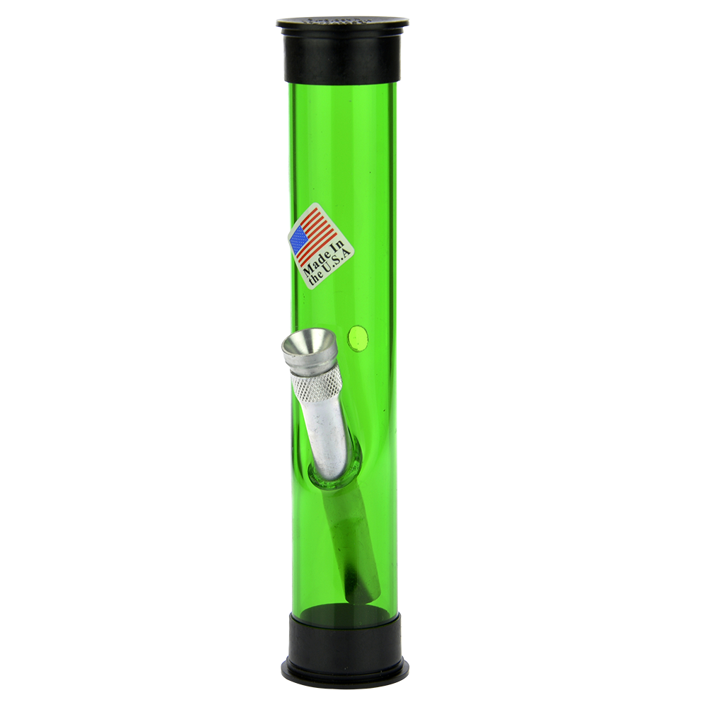 Acrylic Bong with Carb Hole and Straight Tube | Green