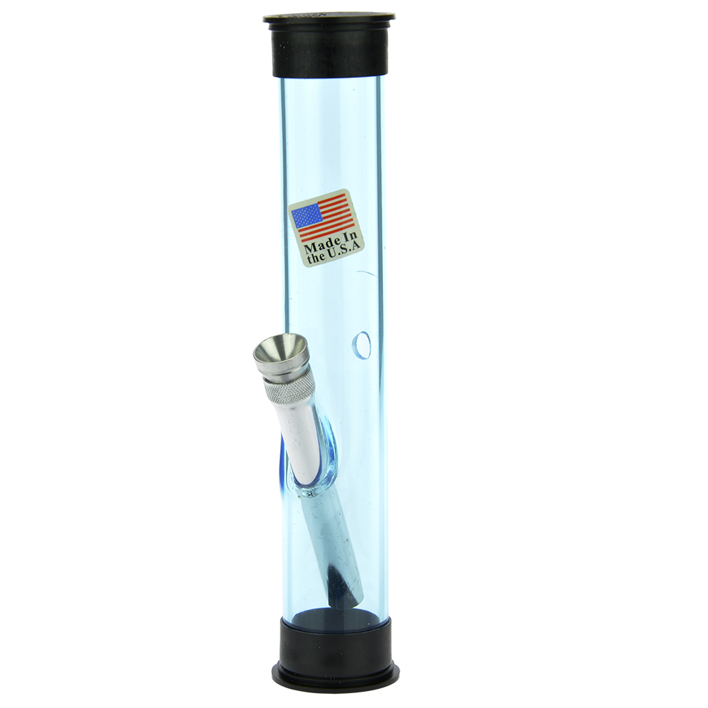 Acrylic Bong with Carb Hole and Straight Tube | Ice Blue